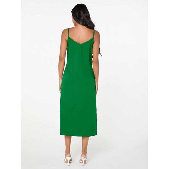 Minimalist Split hem Cami strap midi Dress black - Picture 8 of 11